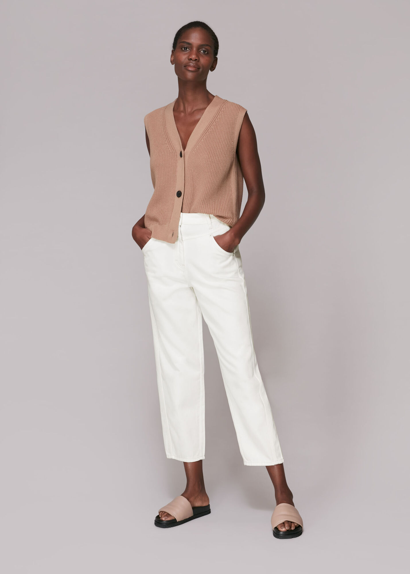 White Authentic Seam Detail Jean WHISTLES