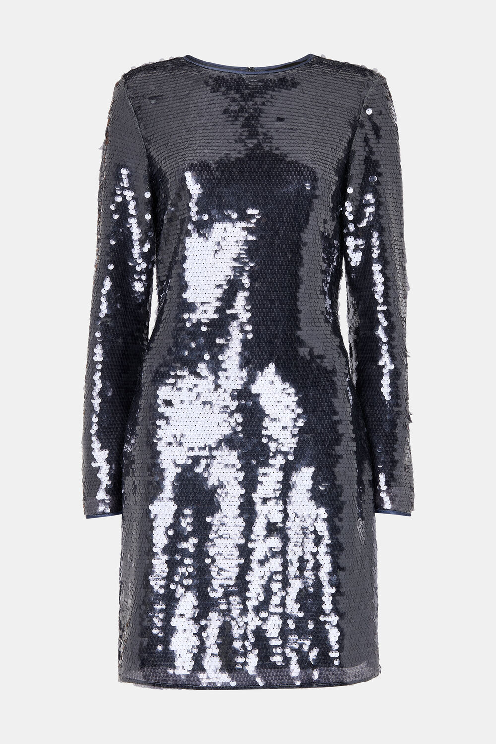 Pewter Sequin Mini Dress