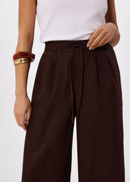 Petite Wide Leg Linen Trouser