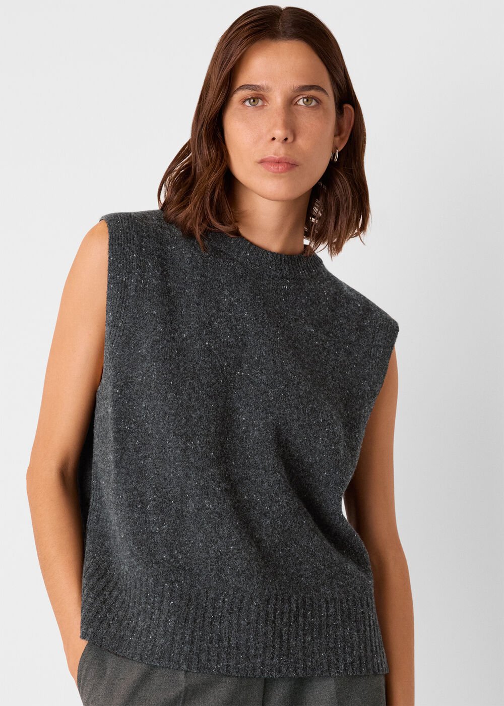 Wool Fleck Sleeveless Tank