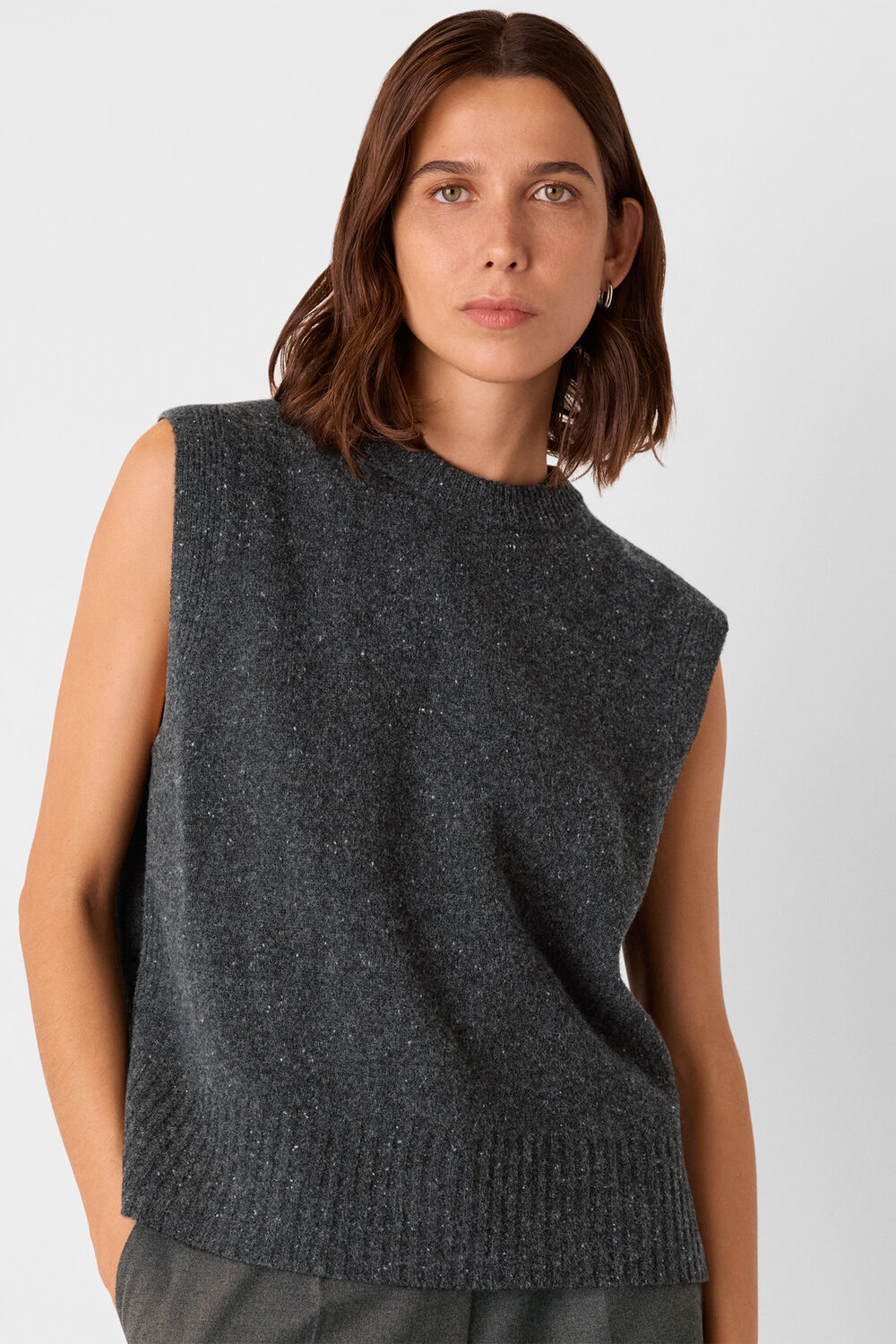 Wool Fleck Sleeveless Tank