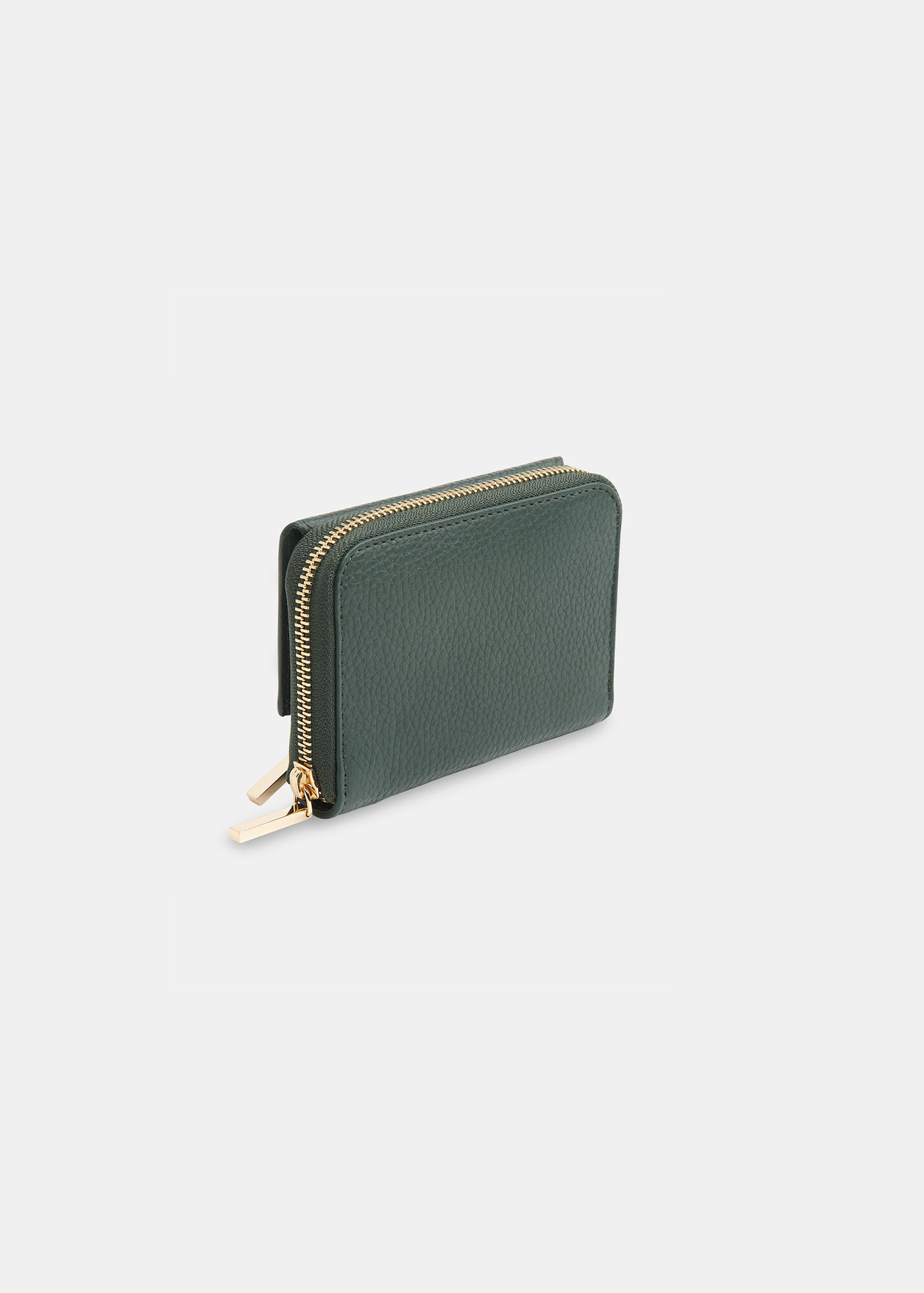 Dark Green Leather Zip Purse & Card Holder Whistles