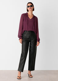 Tie Neck Detail Sheer Blouse