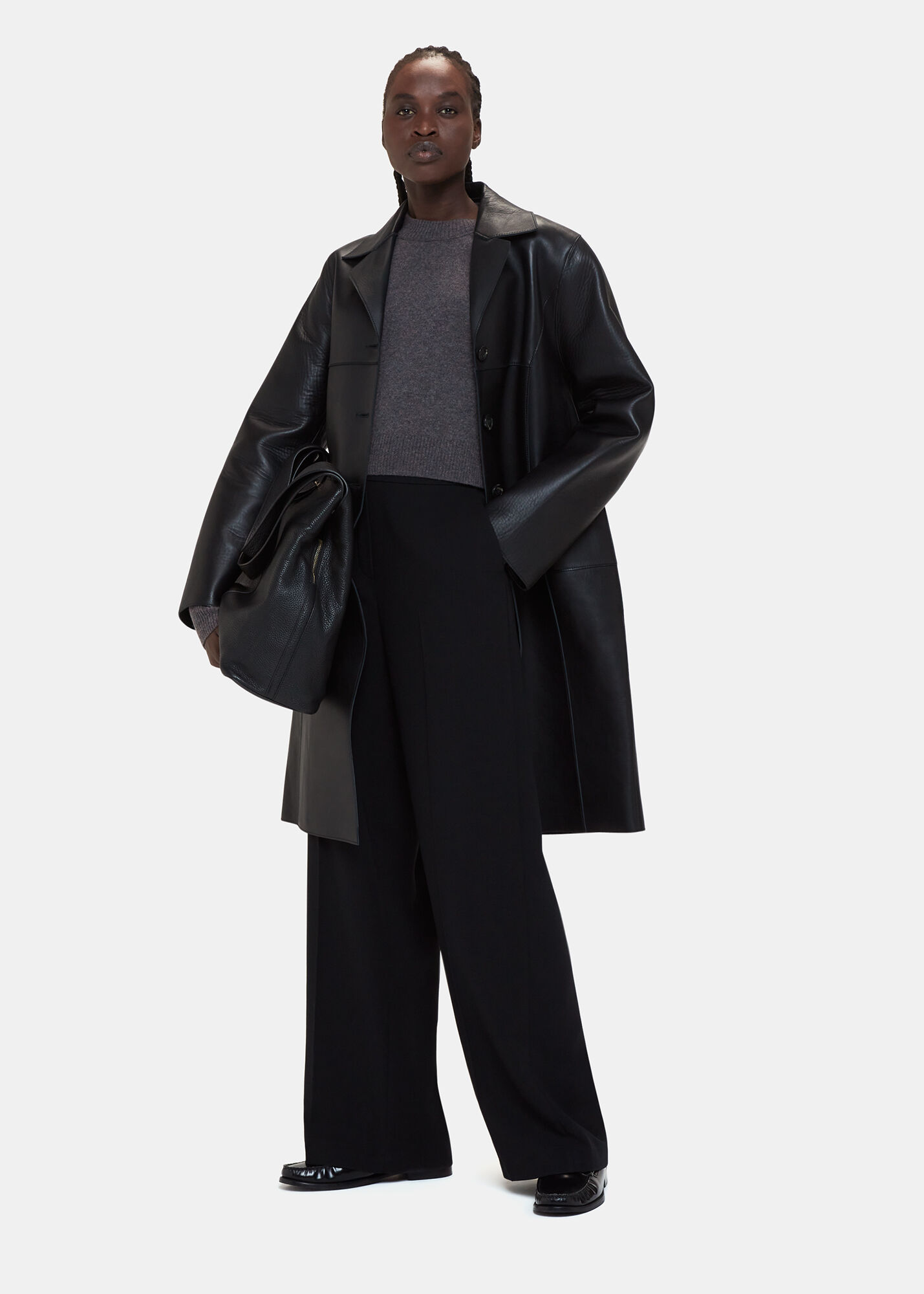 Dark Grey Wool Cropped Sweater WHISTLES