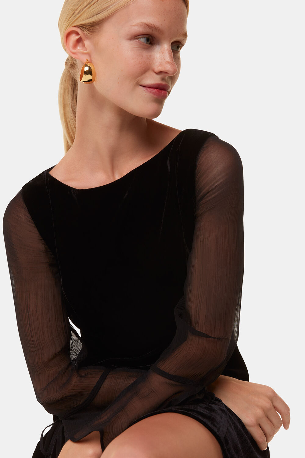 Black Myla Velvet Mini Dress