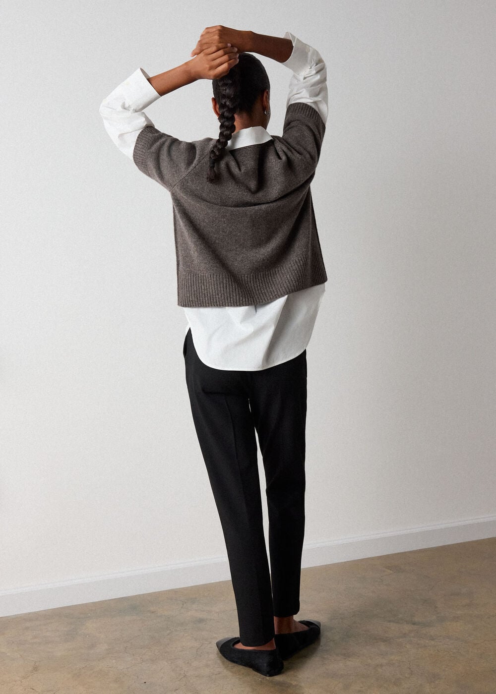 Black Petite Lily Cigarette Trouser