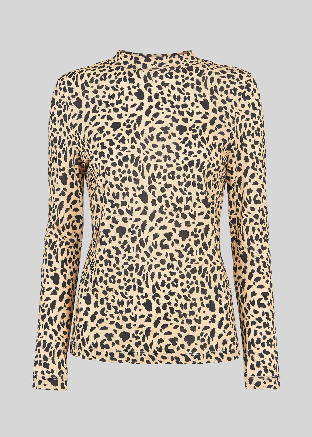 Leopard Print Brushed Cheetah Essential Top | WHISTLES