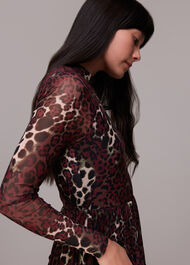 Night Cat Tiered Mesh Dress