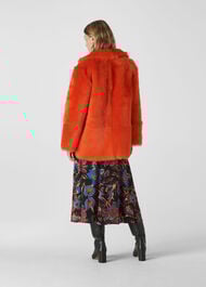 Alba Shearling Coat Orange