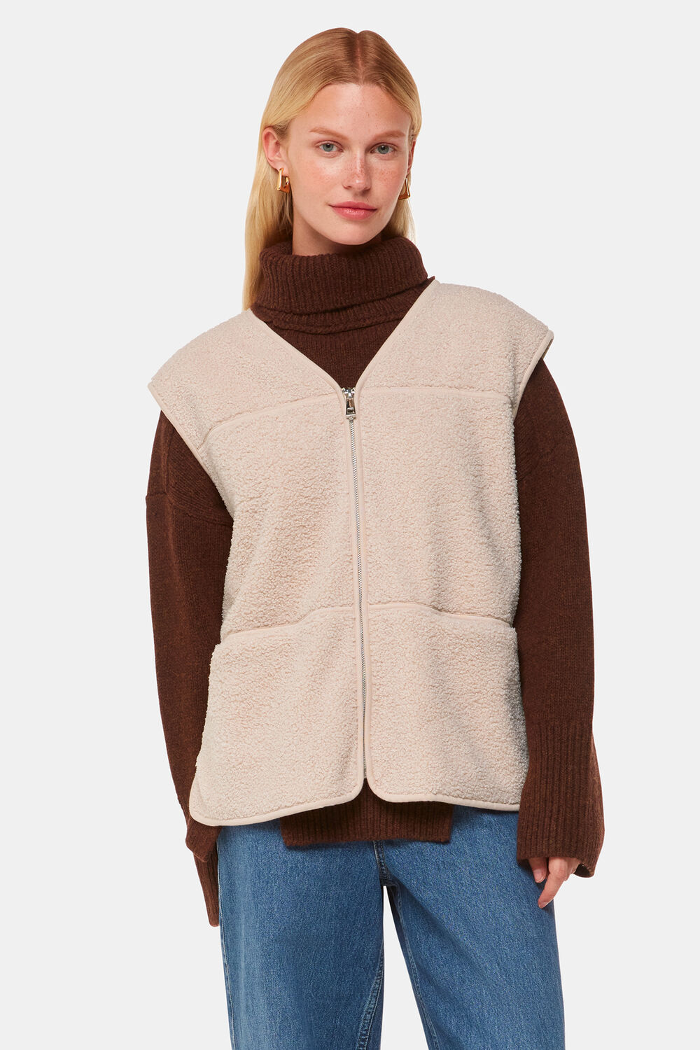 Ivory Josie Fleece Gilet