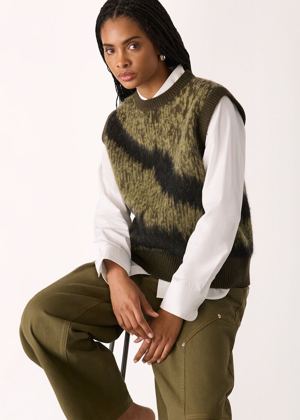 Zebra Print Knitted Tank