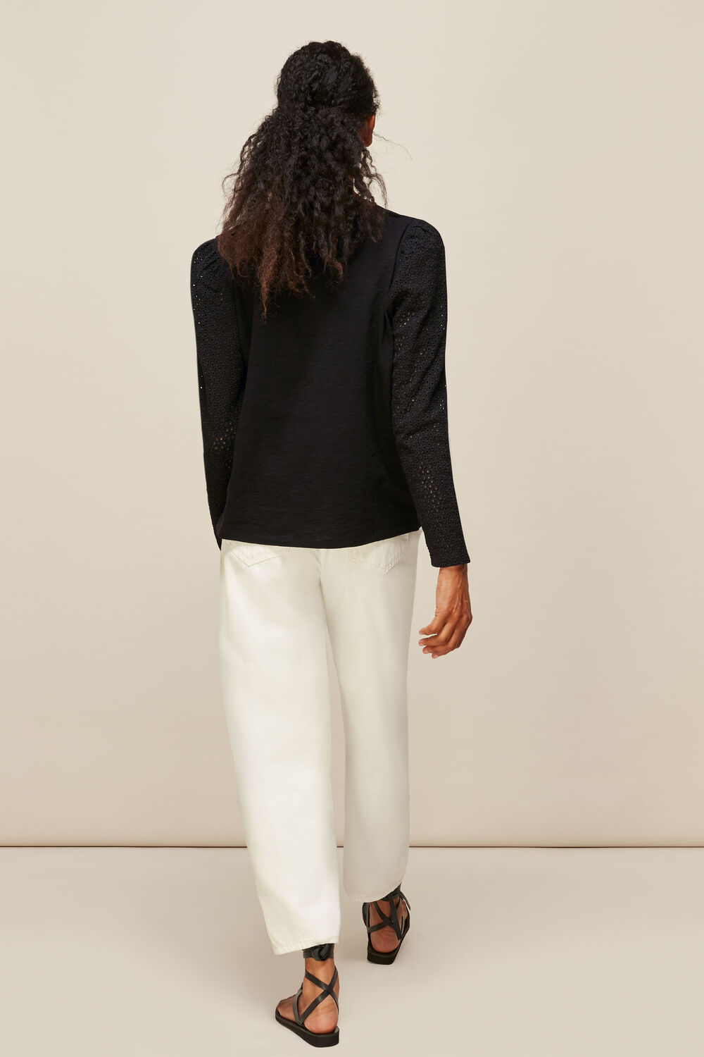 Long Sleeve Broderie Top