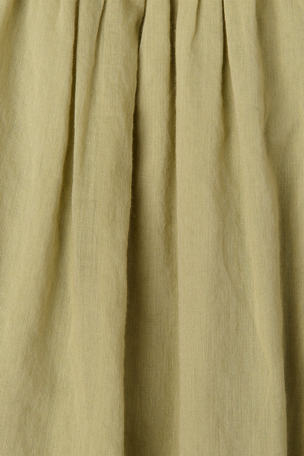 Khaki Petite Cotton Frill Mini Dress