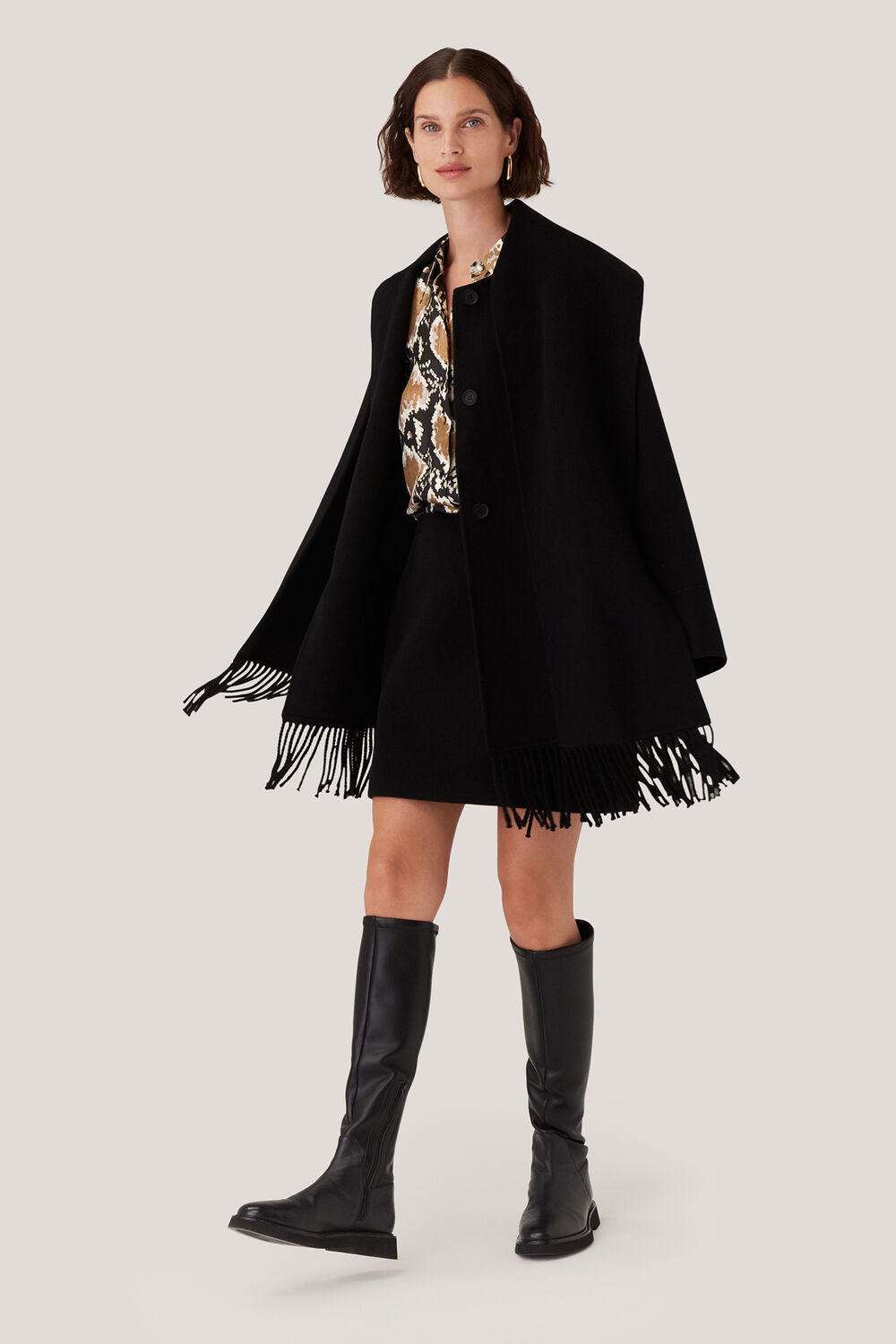 Silk Snake Oversized Shirt