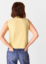Wool V Neck Button Front Tank