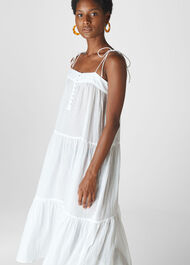 Viole Midi Beach Dress White