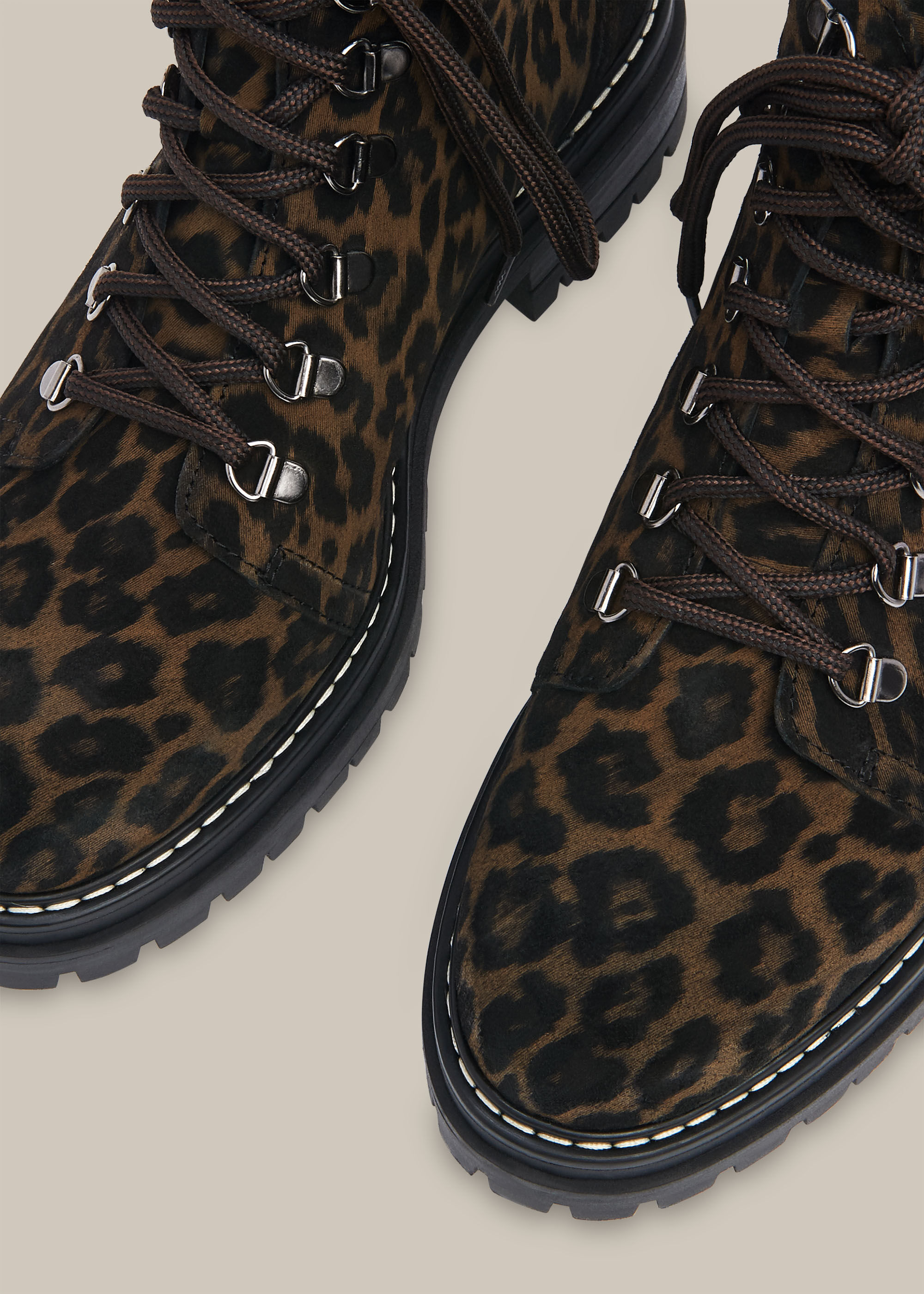 Lace up leopard boots deals