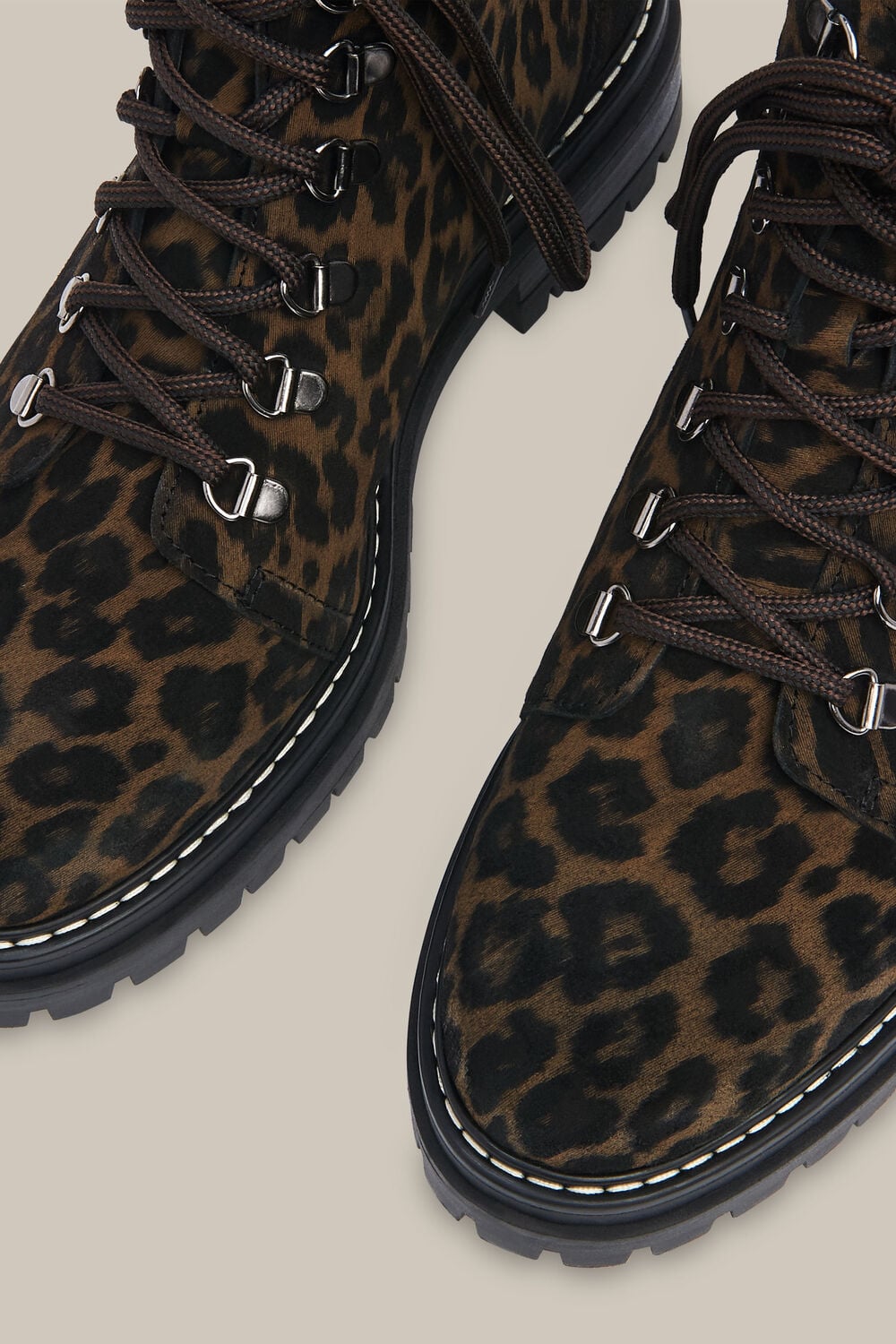 Amber Leopard Lace Up Boot