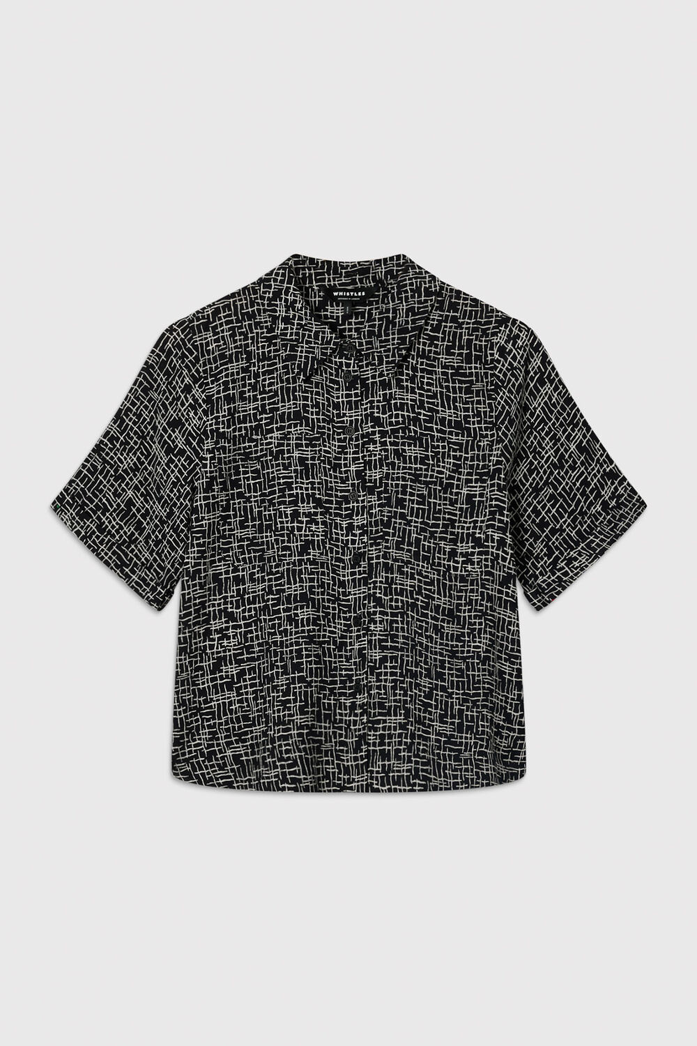 Black Woven Grid Shirt