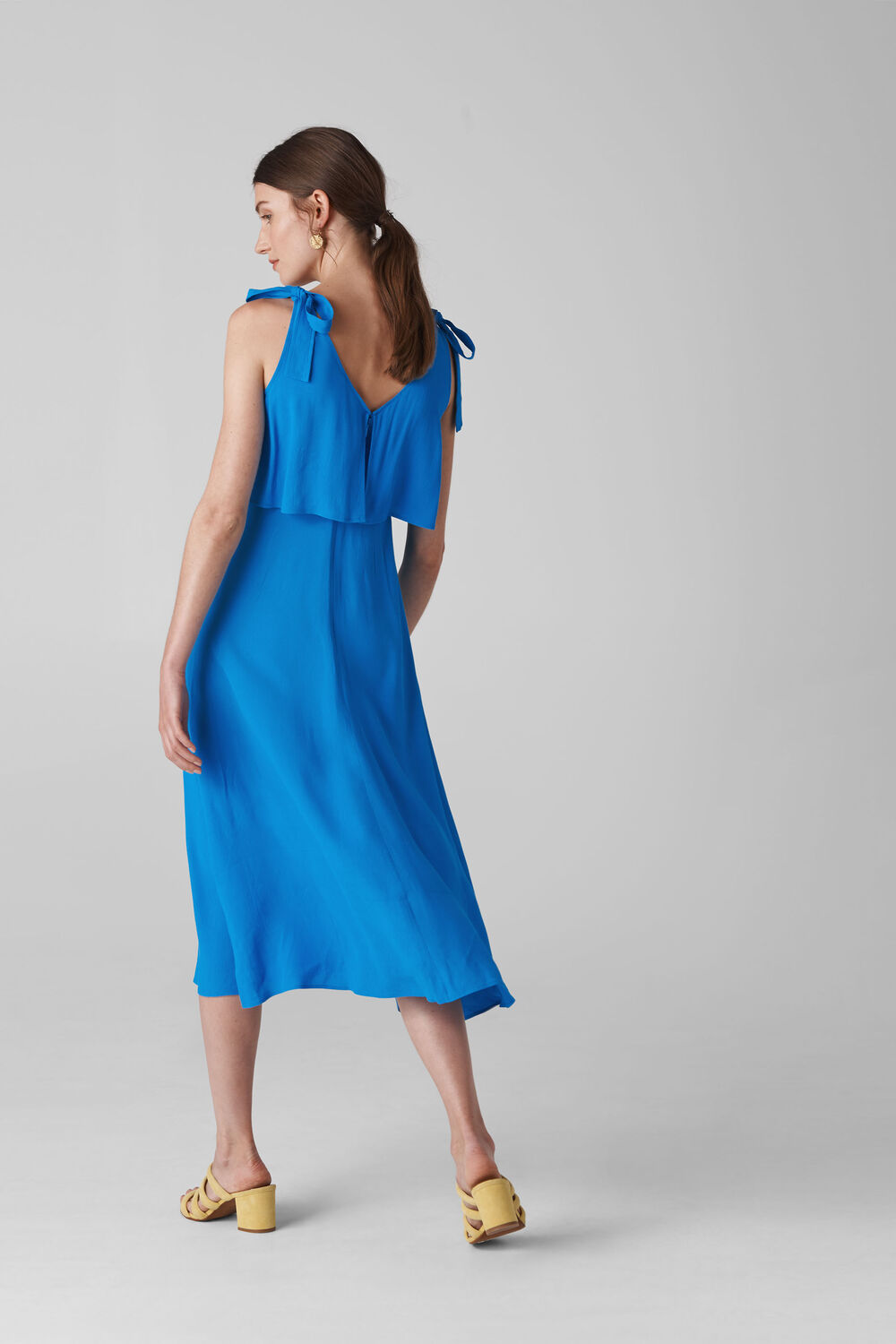 Romina Tie Detail Dress Blue