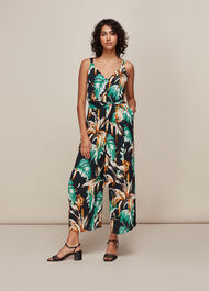 Tropical Floral Jumpsuit Green/Multi