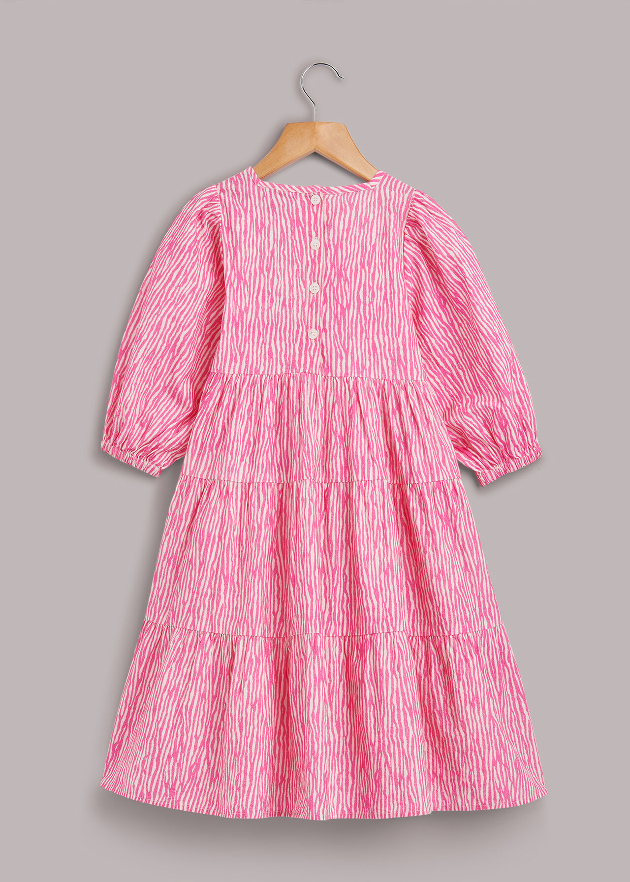 Romy Uneven Lines Tiered Dress