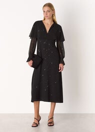 Hot Fix Cape Midi Dress