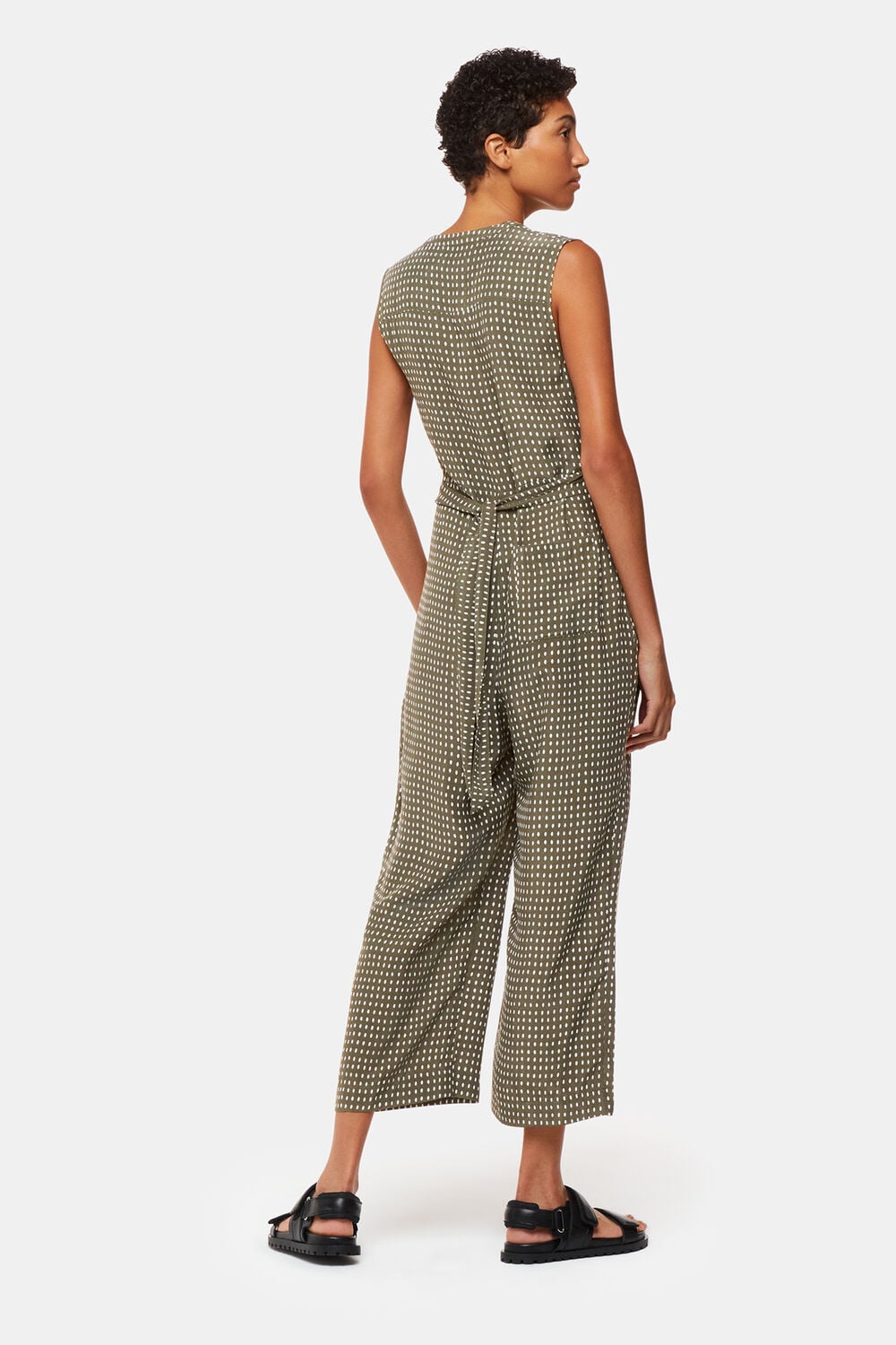 Khaki Oval Spot Josie Jumpsuit