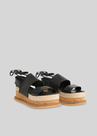 Rae Flatform Sandal Black