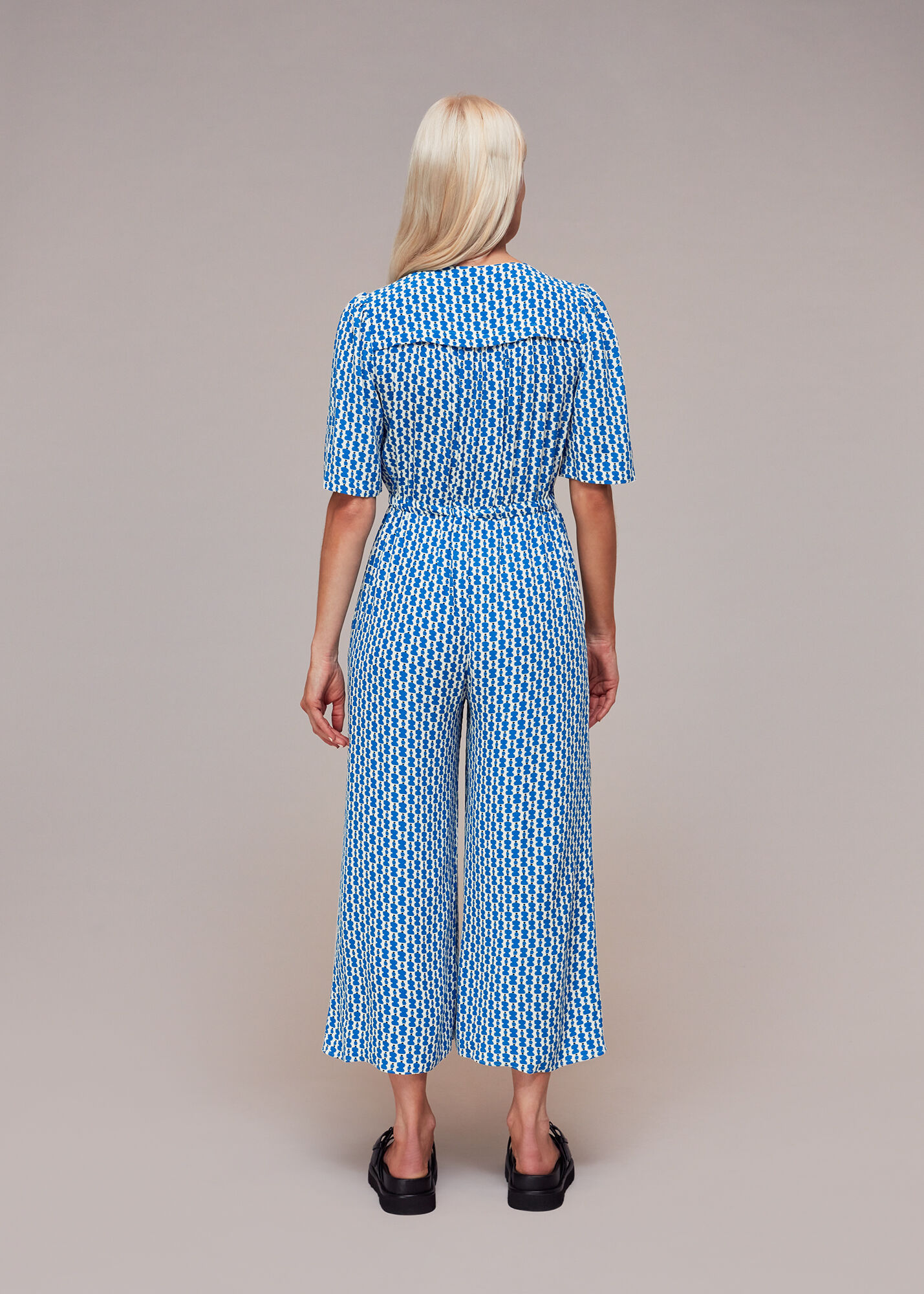 Blue/Multi Vertical Stack Jumpsuit WHISTLES