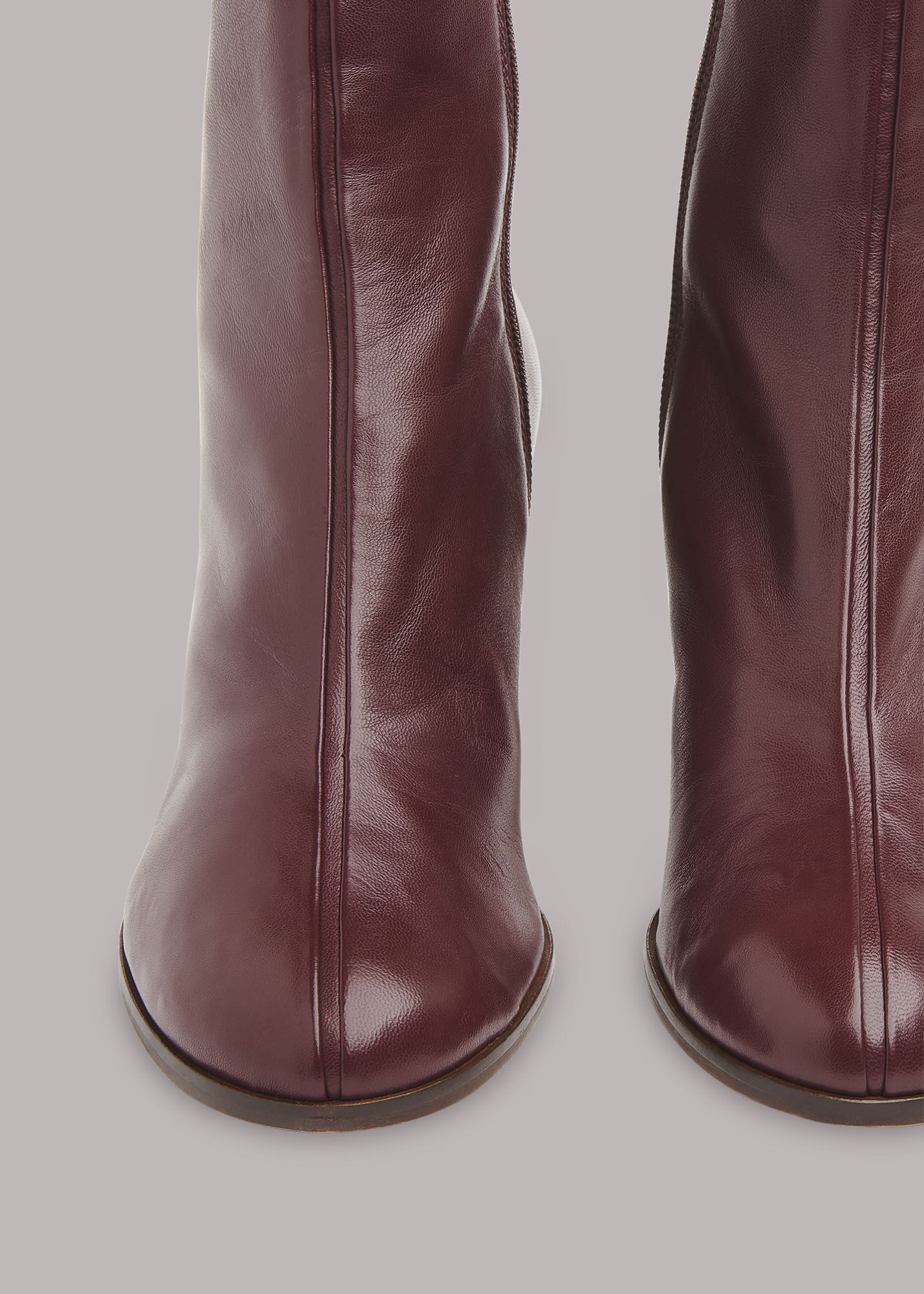 Plum Daphne Heeled Ankle Boot