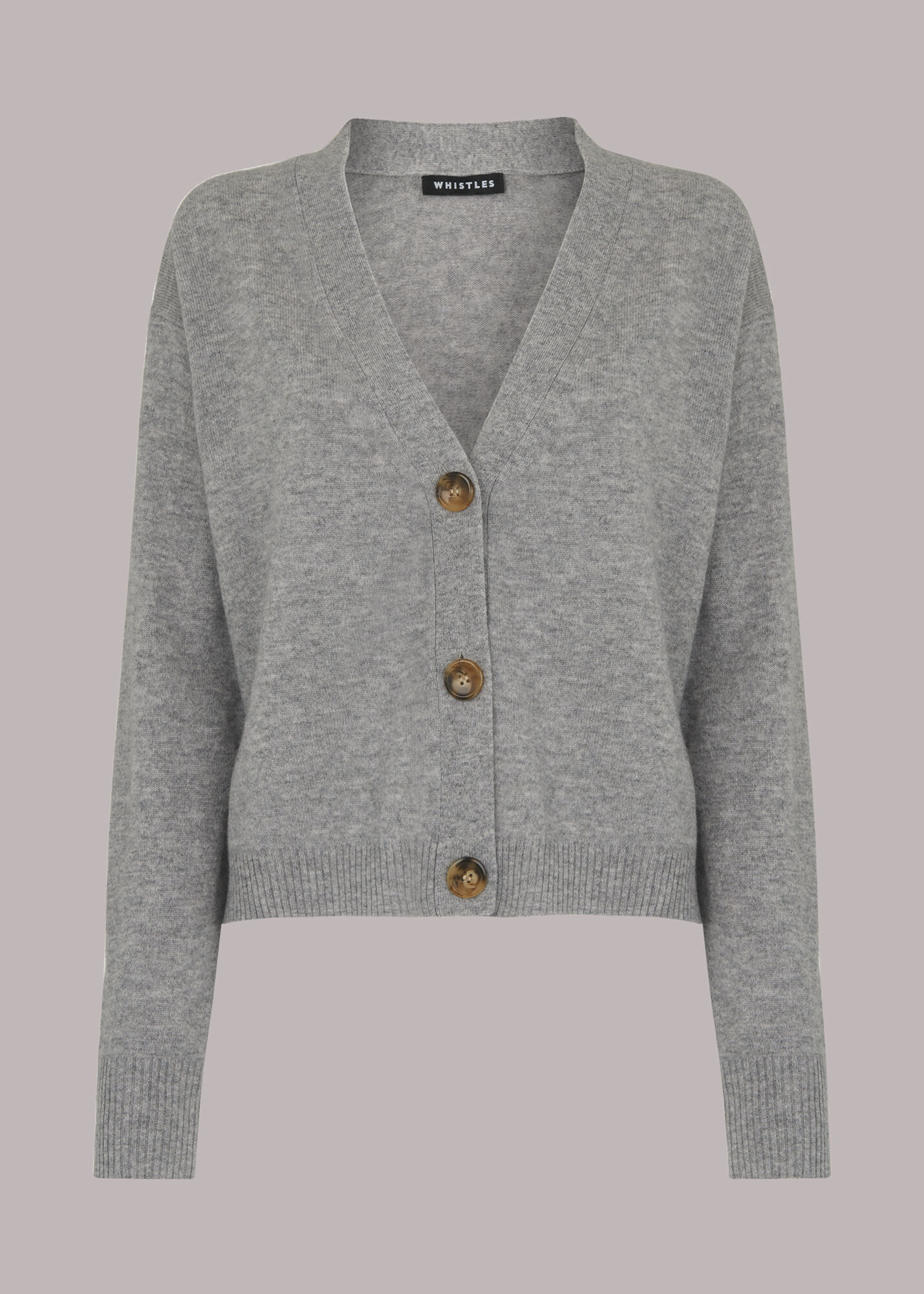 Grey Cashmere Cardigan WHISTLES Whistles