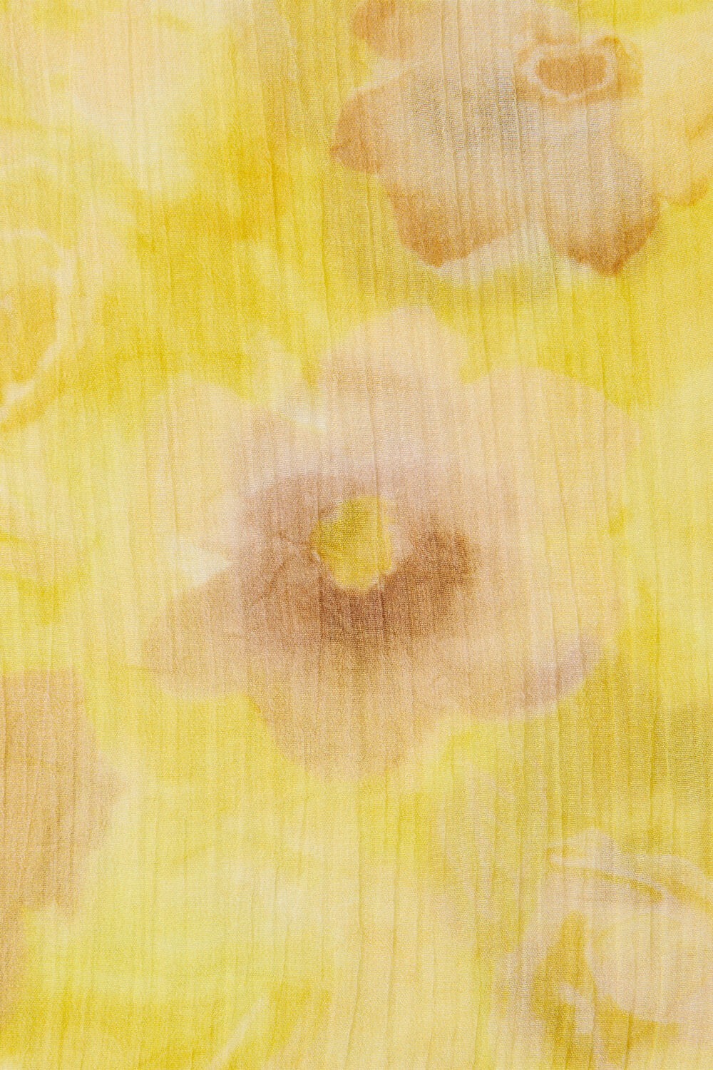 Yellow Sunshine Floral Texture Blouse