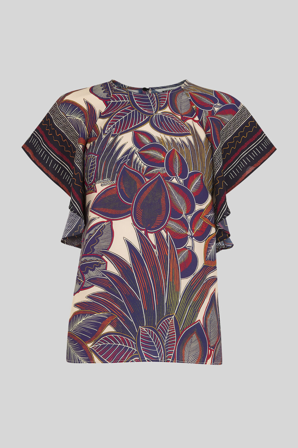 Palm Print Shell Top Multicolour