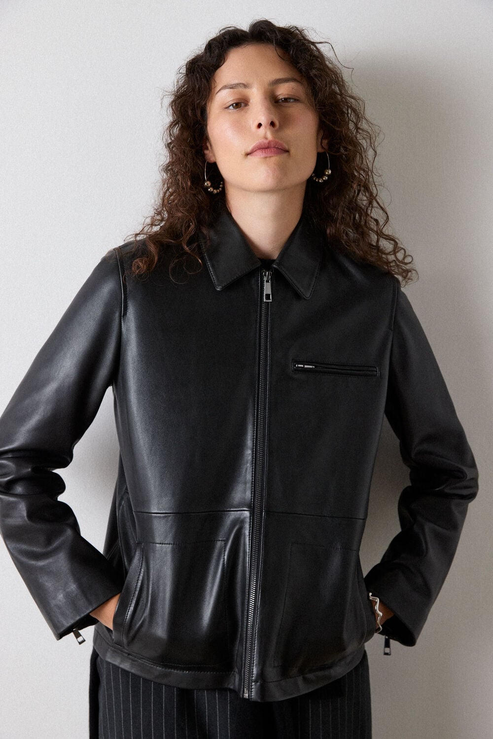 Kate Zip Leather Jacket