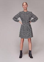 Swirl Print Belted Dress