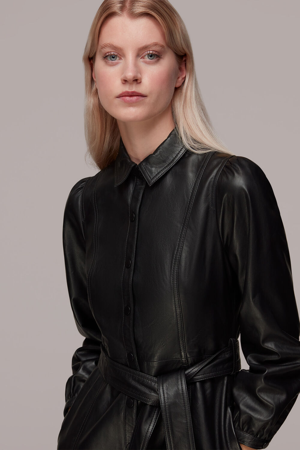 Phoebe Short Leather Dress