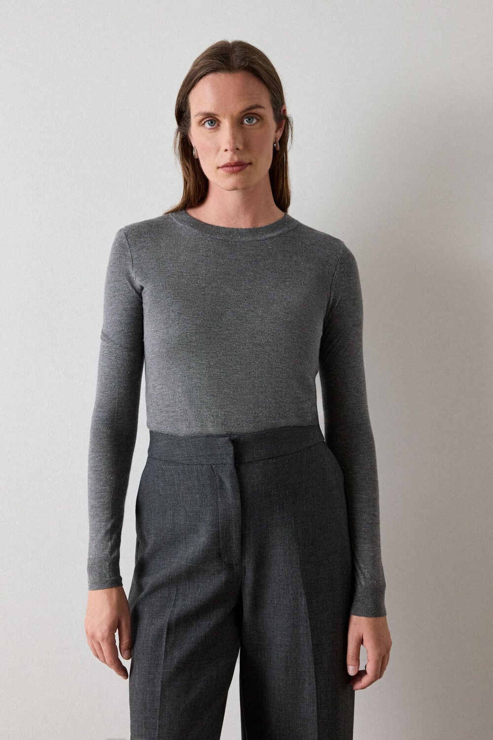 Grey Annie Sparkle Crew Neck