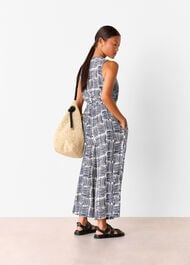Petite Hatch Squares Jumpsuit