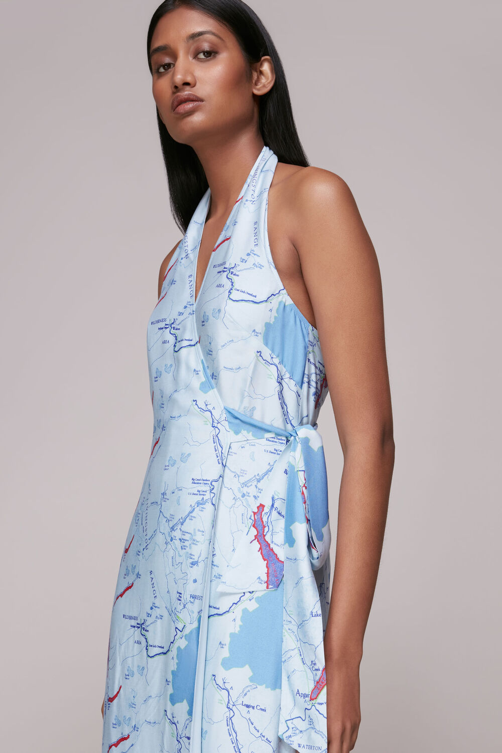 Melanie Map Silk Mix Dress