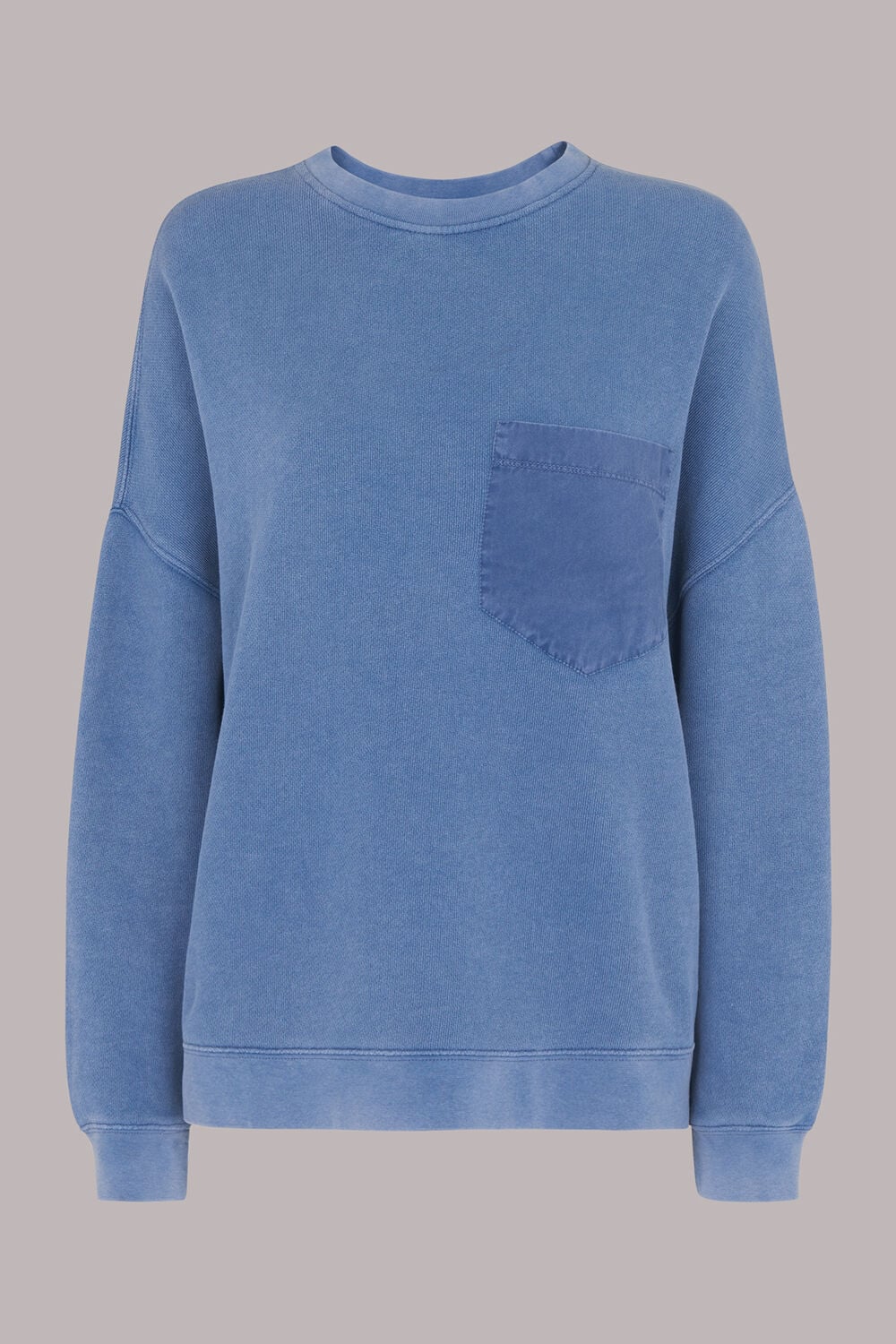Denim Pocket Sweatshirt