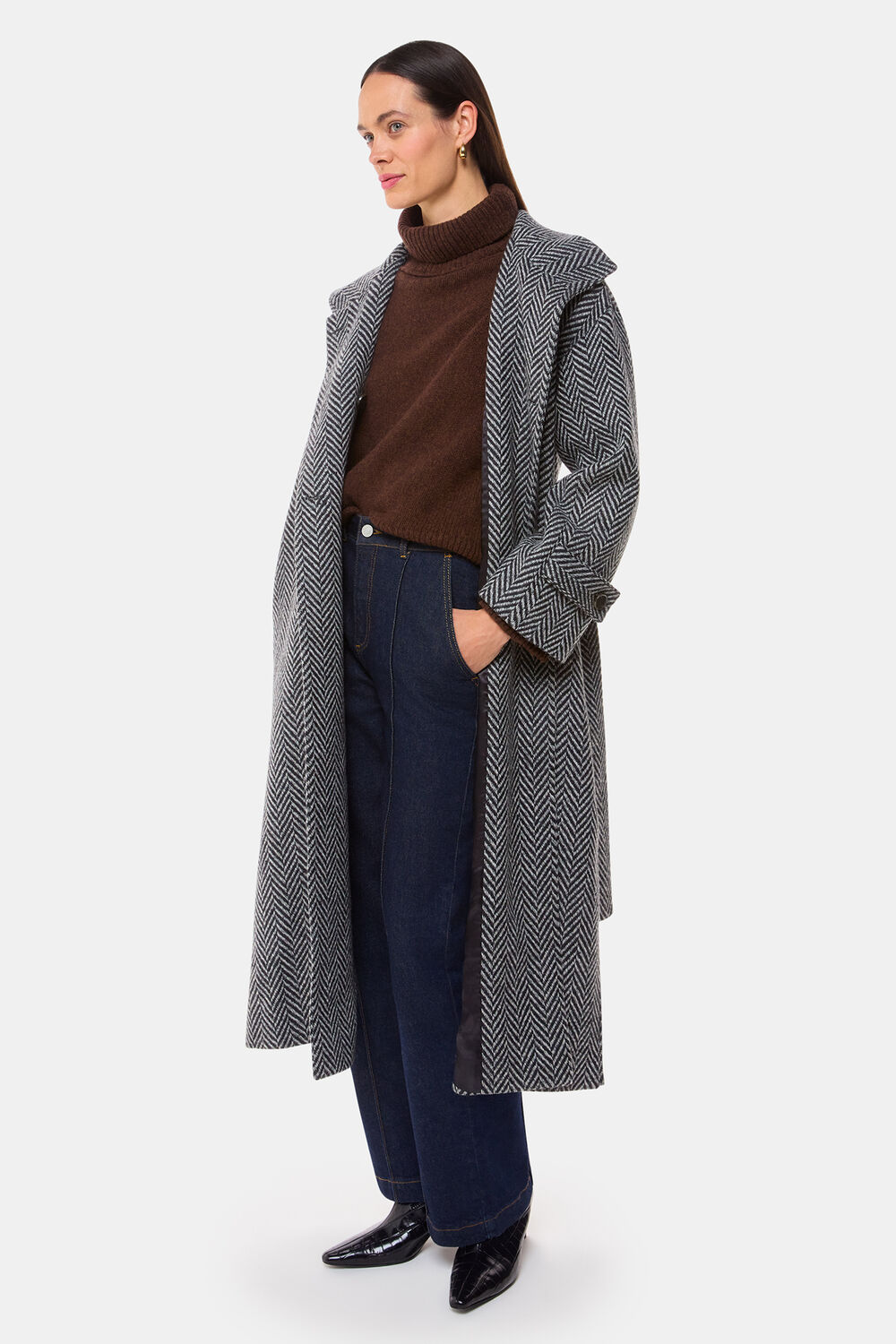 Multicolour Cosette Funnel Neck Coat