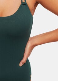 Double Strap Textured Swimsuit