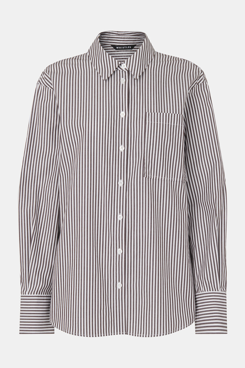 Petite Stripe Relaxed Fit Shirt