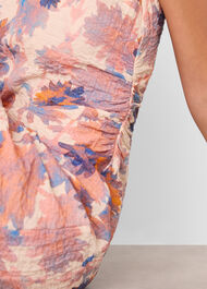Floral Textured Midi Dress