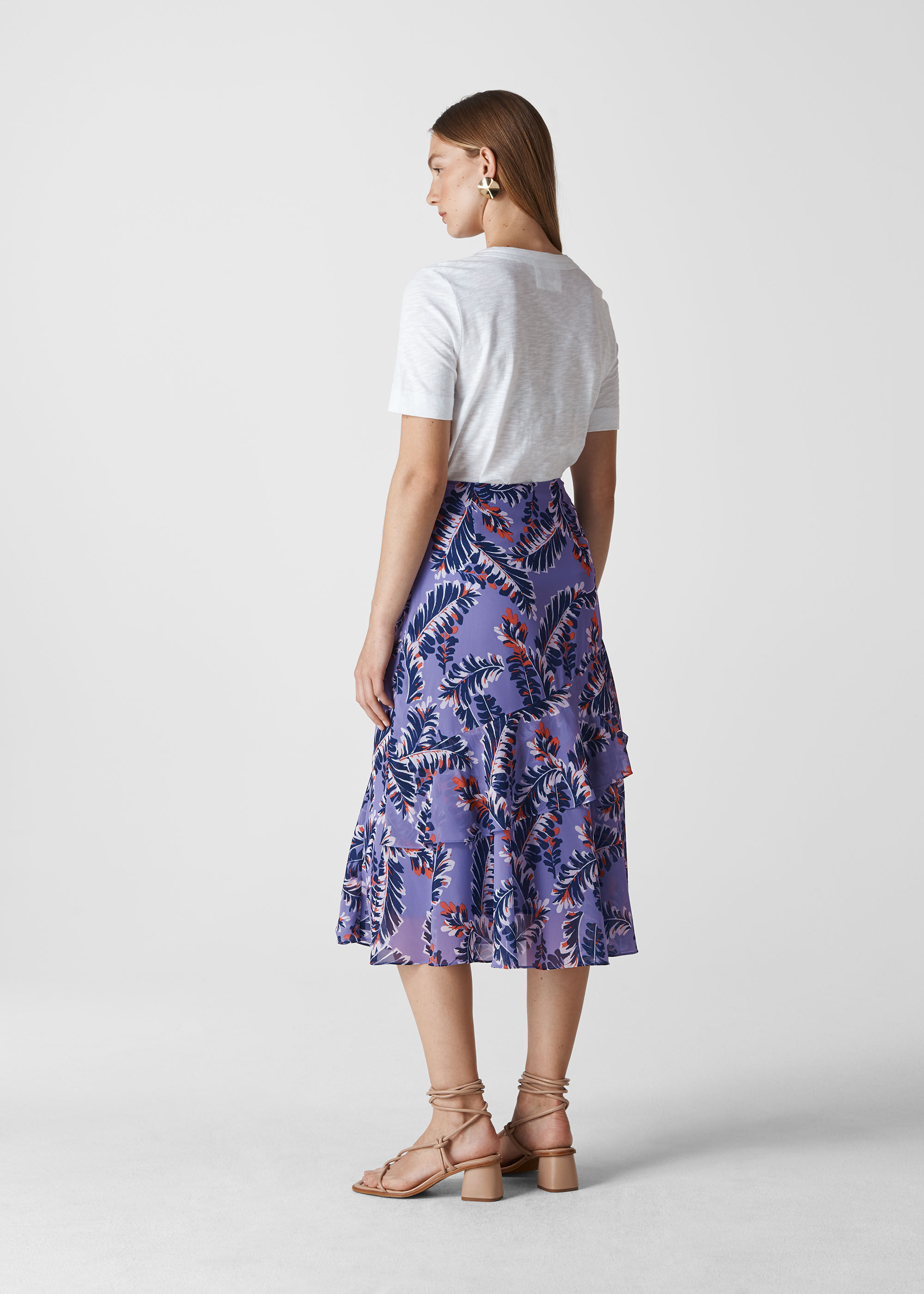 whistles josephine print midi dress