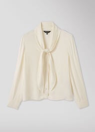 Tie Viscose Crepe Blouse