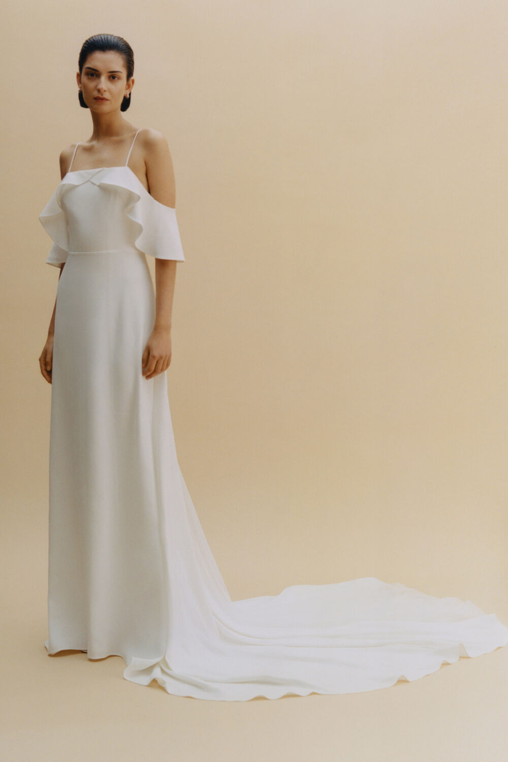 Ivory Esther Bardot Wedding Dress