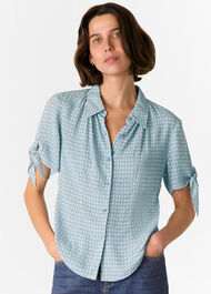 Oval Spot Tie Sleeve Shirt