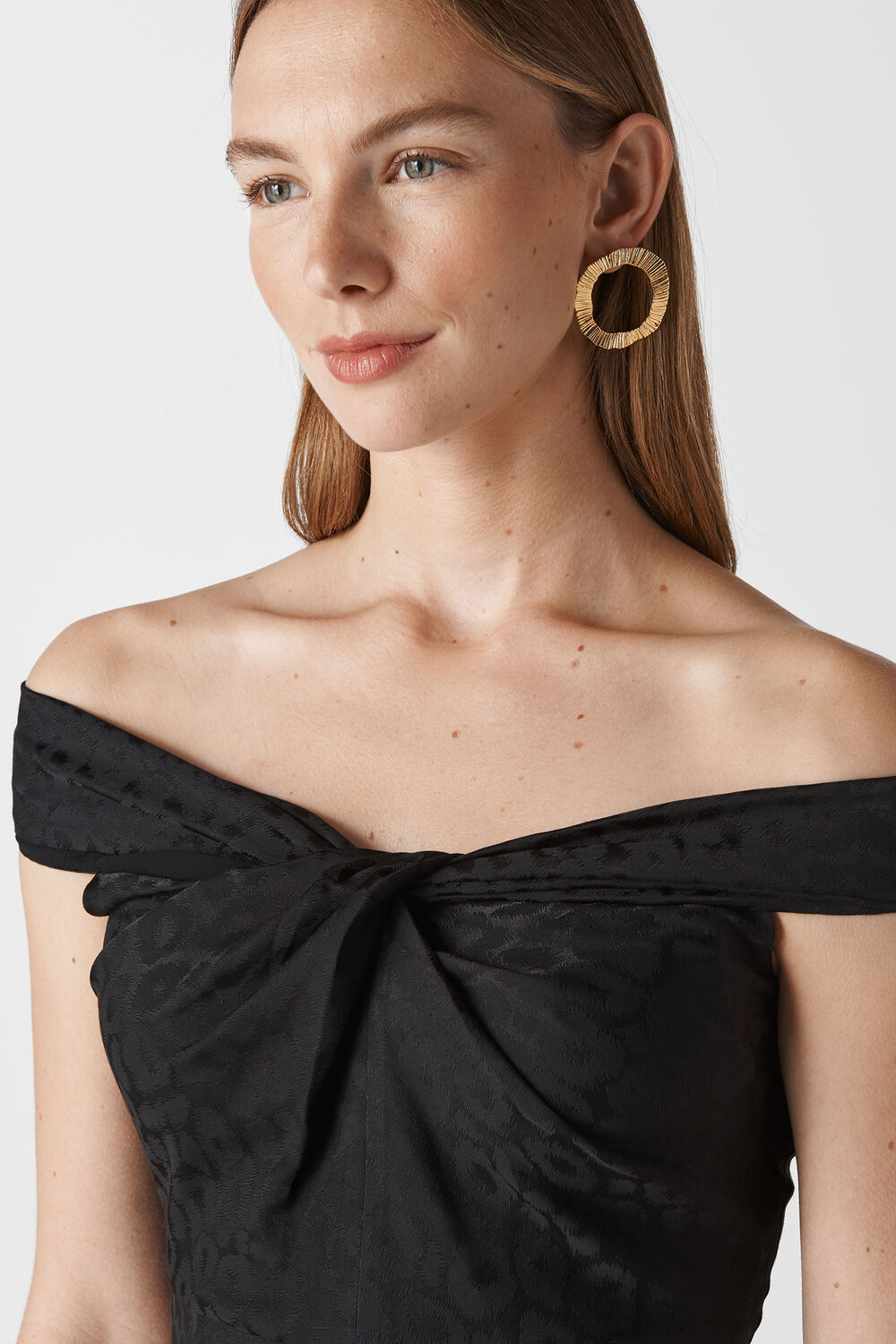 Animal Jacquard Jumpsuit Black